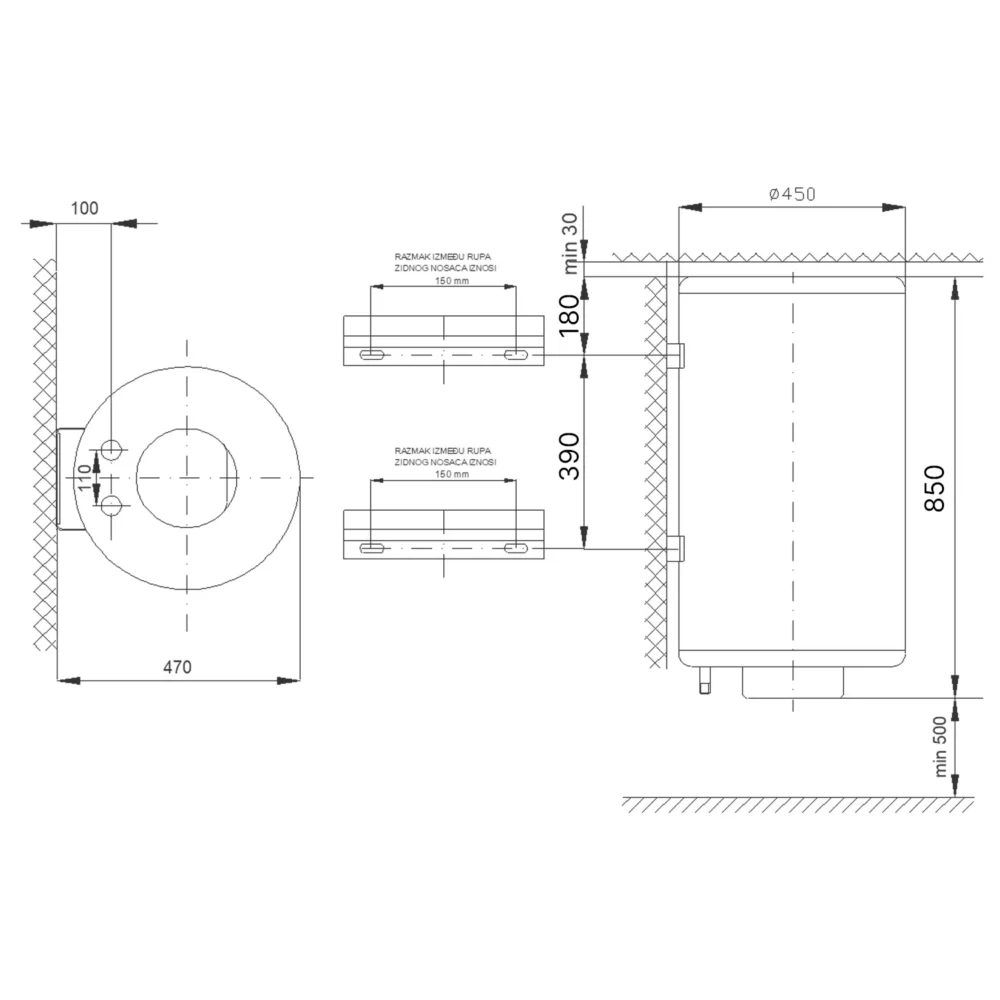 Inox prerada DOM tehnicki crtez
