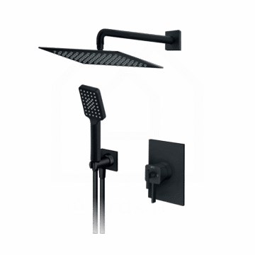 Rosan Thermo S2 Black ugradna baterija za tuš kadu sa zidnim i ručnim tušem 2T31601B