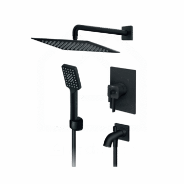 Rosan Thermo S2 Black ugradna baterija za tuš kadu sa zidnim i ručnim tušem 2T31701B