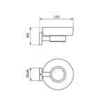 Rosan Zerro držač sapuna JZ907 tehnicki crtez