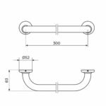 Rosan Zerro rukohvat 30cm tehnicki crtez
