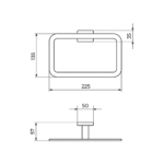 Rosan držač peškira prsten JQ903 tehnicki crtez