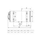 Termorad BT-50 hor tehnicki crtez