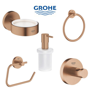 Grohe Essentials set galanterije brushed warm sunset 5 u 1