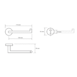 Bemeta Amber držač rolo papira bez poklopca tehnicki crtez