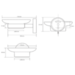 Bemeta Amber držač sapuna - tacna tehnicki crtez