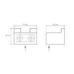 Bemeta Nero držač peškira kuka tehnicki crte