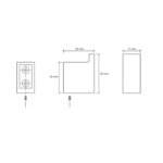 Bemeta Nero držač peškira kuka tehnicki crtez