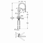 Grohe Essence baterija za sudoperu tehnicki crtez