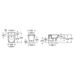 Roca Gap Round konzolni bide tehnicki crtez