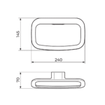 Rosan Stolz držač peškira - prsten tehnicki crtez