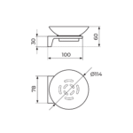 Rosan Stolz držač sapuna tehnicki crtez