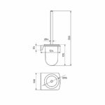 Rosan Stolz držač wc četke tehnicki crtez