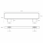 Bemeta Via držač peškira 50cm dvodelni tehnicki crtez