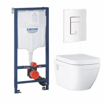 Grohe Euro Ceramic WC šolja bela, vodokotlić Grohe beli taster