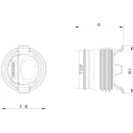 Aco EasyStop DN40 suvi sifon za ShowerDrain E+ i C tehnicki crtez