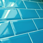 Aqua Blue Biselado Brillo 10x20