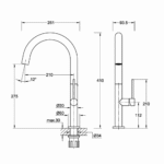 Copen Salt baterija za sudoperu tehnicki crtez