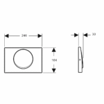 Geberit Delta10 tipka za ugradni vodokotlić nerdjajući čelik 115.108.00.1