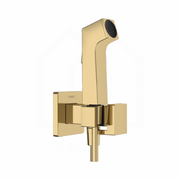 Hansgrohe EcoSmart E higijenski tuš za toplu vodu sa držačem za tuš i tuš crevom zlatni