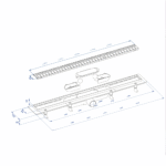 Plastbrno tuš kanalica L-650 SZA2650