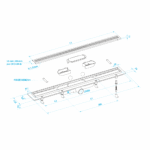 Plastbrno tuš kanalica ispuna tehnicki crtez