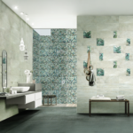 Mia Mosaic Antracite Flower 20x60