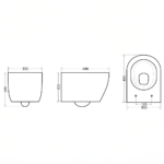 Peštan Fluenta Turbo wc šolja konzolna sa daskom