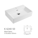 Nero nadgradni lavabo 360x510 K-6240-50