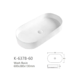 Nero nadgradni lavabo 380x600 K-6378-60 tehnicki crtez