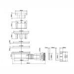 Copen sifon za Slate tuš kadice tehnicki crtez