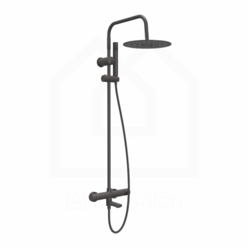 Copen Nook baterija i usponski tuš sa izlivom okrugli set ganmetal C-01-110GM