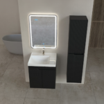Piramida Euridika 60LH lavabo sa ormarićem PINO/BLACK