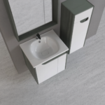 Piramida Euridika 65 Grej lavabo sa ormarićem
