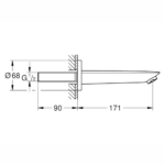 Grohe BauCosmopolitan izliv za kadu chrome 13255001