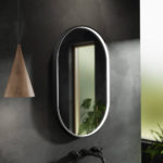 Led ogledalo Front Oval crni ram 3u1+grejac