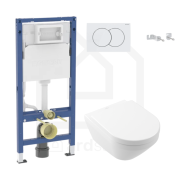 Villeroy Boch WC šolja bela vodokotlić Geberit beli taster