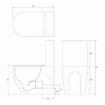 Minotti Optimo monoblok rimless tehnicki crtez