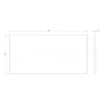 Copen ogledalo 500x1000 silver ram C-06-03SR - tehnički crtež