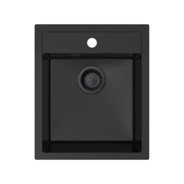 Milo Alpha granitna sudopera 43,5x51,5 Lava stone sa sifonom ALP.L.1KBO