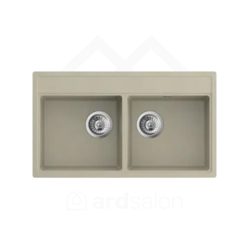 Milo Metro granitna sudopera 76x44 Cappuccino sa sifonom dupla MET.33.2KBO