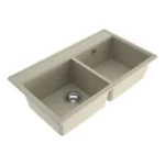 Milo Metro granitna sudopera 76x44 Cappuccino sa sifonom dupla MET.33.2KBO