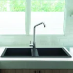Milo Metro granitna sudopera 76x44 Lava stone sa sifonom dupla MET.L.2KBO