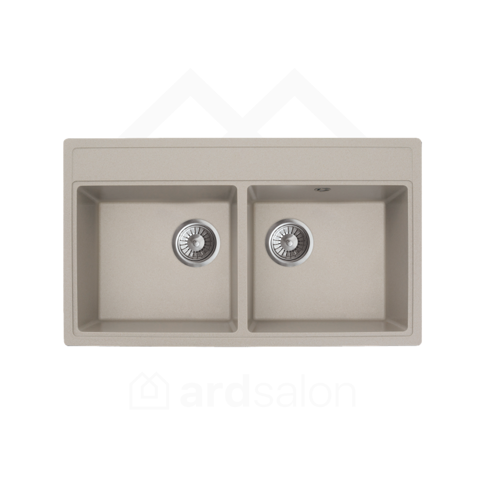 Milo Metro granitna sudopera 76x44 Pure sand sa sifonom dupla MET.P.2KBO Milo Metro granitna sudopera 76x44 Pure sand sa sifonom dupla MET.P.2KBO