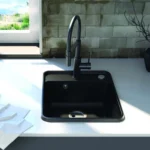 Milo Piu granitna sudopera 46x52 Lava stone sa sifonom PIU.L.1KBO
