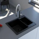 Milo Retto granitna sudopera 61x50 Lava stone sa sifonom dupla RET.L.5KBO