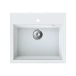 Milo Retto granitna sudopera 56x51 Magnesia white sa sifonom RET.M.1KBO