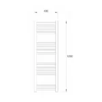 Warme Werra sušač 400x1200 hrom WA-W-40120CR - tehnički crtež