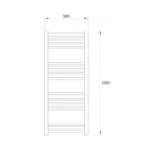Warme Werra sušač 500x1200 mat crni WA-W-50120MB - tehnički crtež